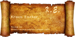 Krecs Eszter névjegykártya